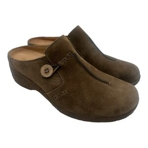 Timberland Comforia Overton Clogs Womens Sz 7 M Grey Leather Slip On Shoes 65340